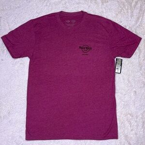 Hard Rock Hotel Men’s Short Sleeve Tee NWT Medium Burgundy